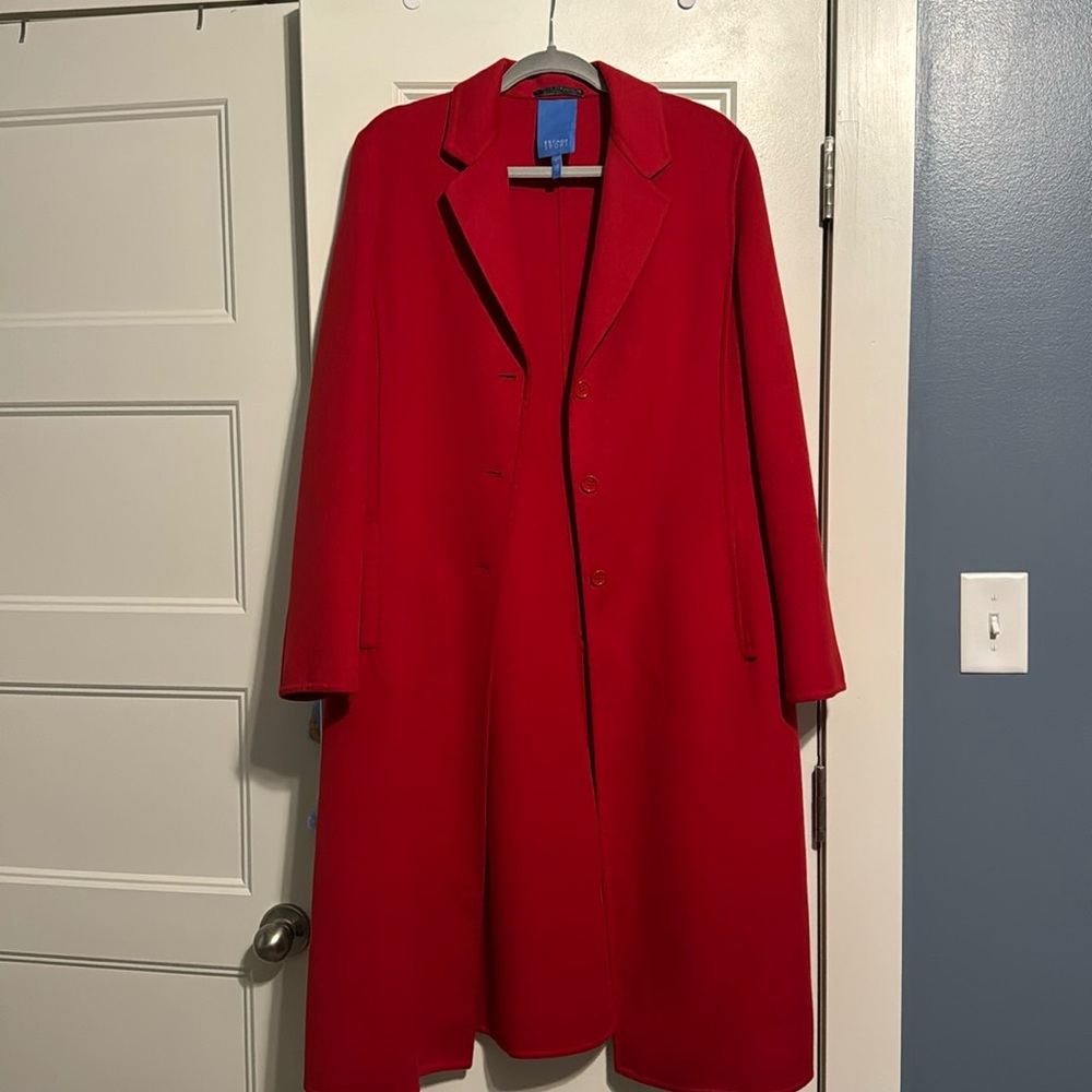Escada Sport red long wool coat size 40 (US size 10)